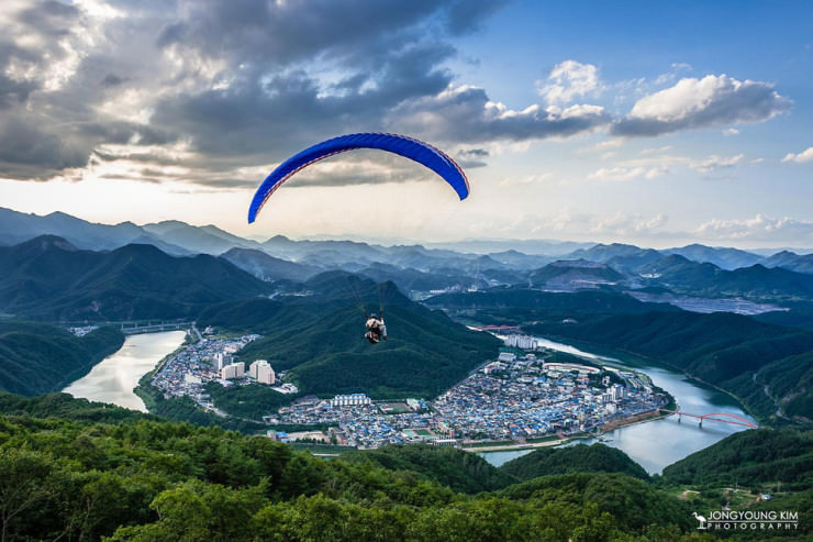 Top 10 Paragliding Sites-Danyang-Photo by JongYoung Kim