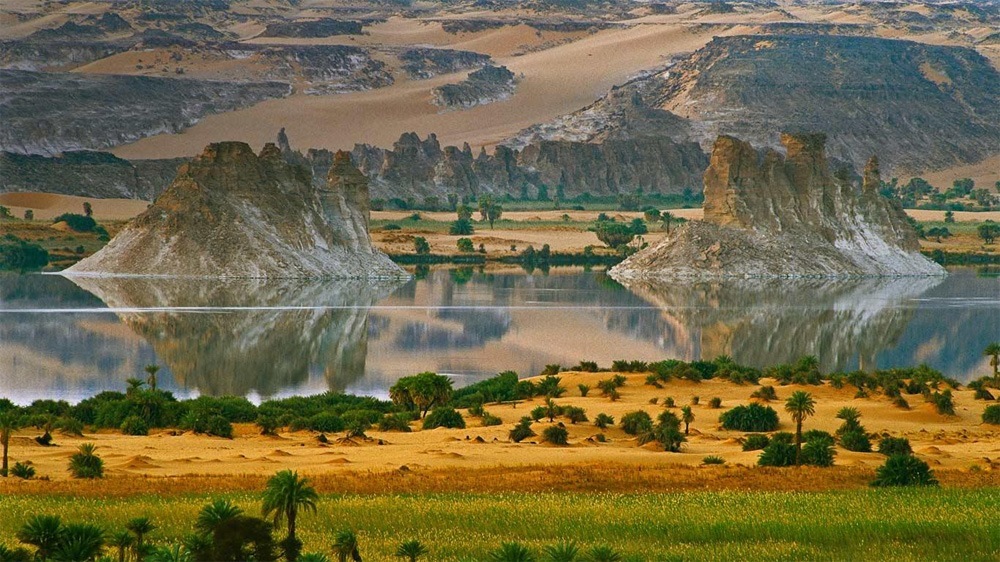 Lakes of Ounianga - Oasis in the Arid Sahara Desert, Chad