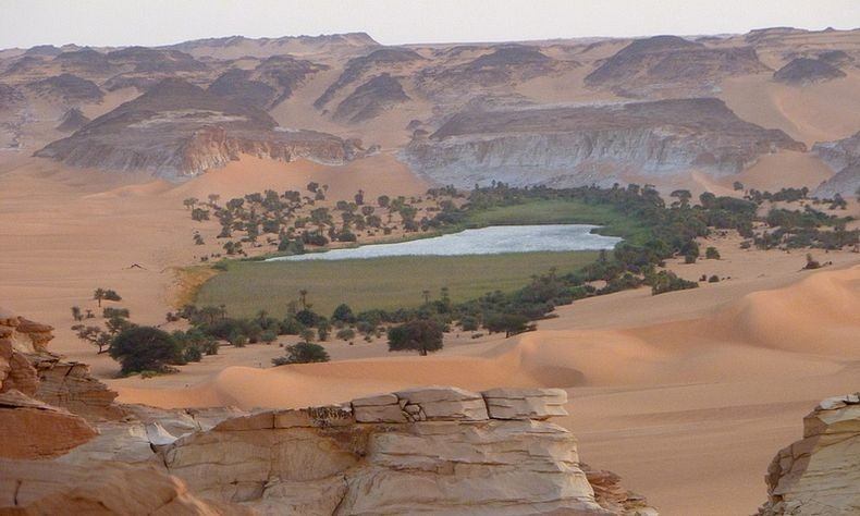 Lakes of Ounianga - Oasis in the Arid Sahara Desert, Chad