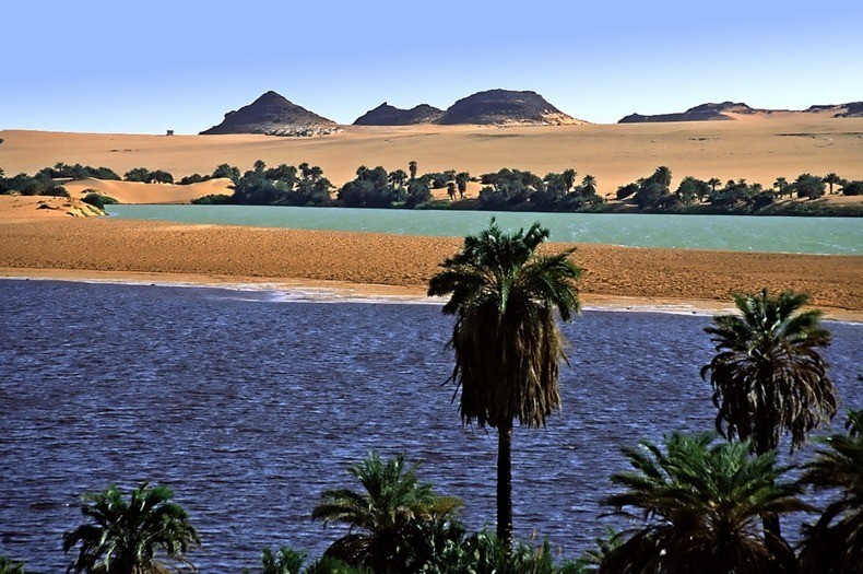 Lakes of Ounianga - Oasis in the Arid Sahara Desert, Chad