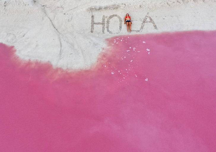 Pink Lagoon, Las Coloradas, Yucatan, Mexico