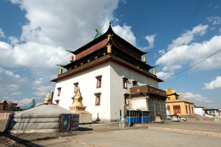 Gandantegchinlen Monastery, in Ulaanbaatar, Mongolia.