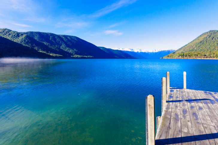 Morning view in Nelson Lakes National Park, New Zealand