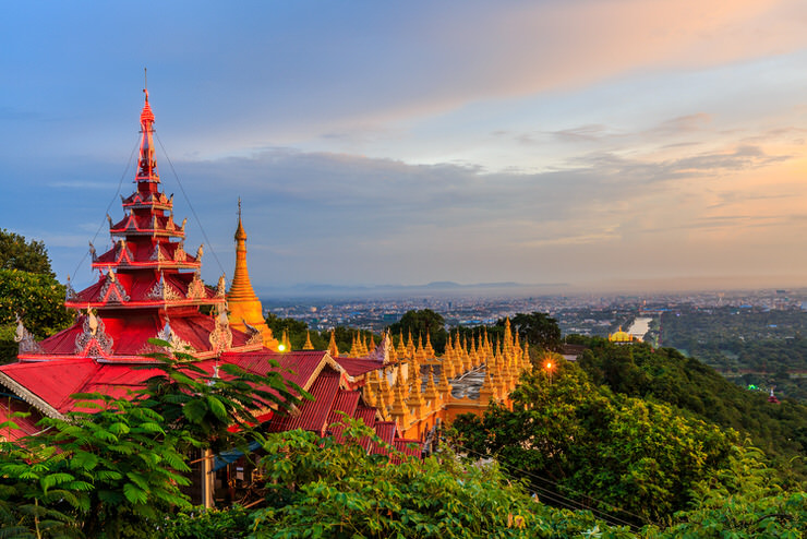 A panoramic view of Mandalay