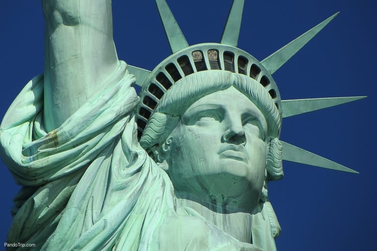 Close up of the Statue of Liberty, New York