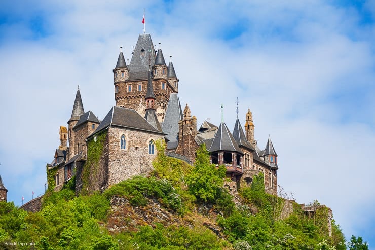 Close view of Cochem Imperial castle