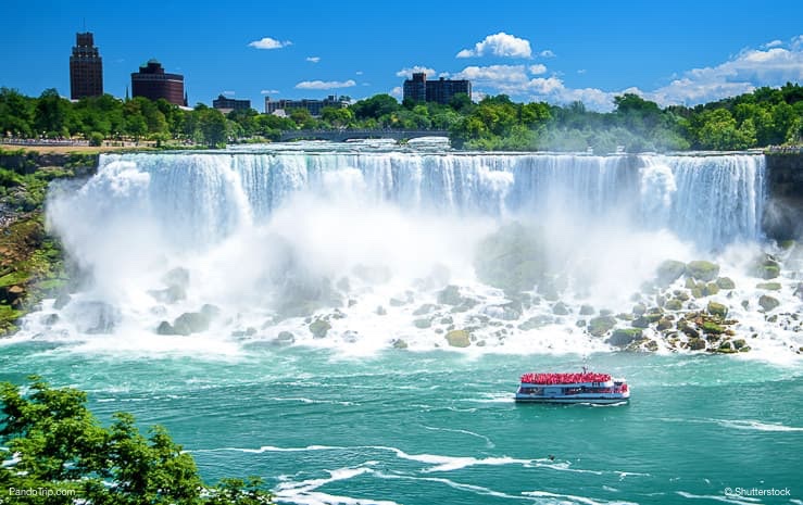 Niagara Falls on a clear sunny day