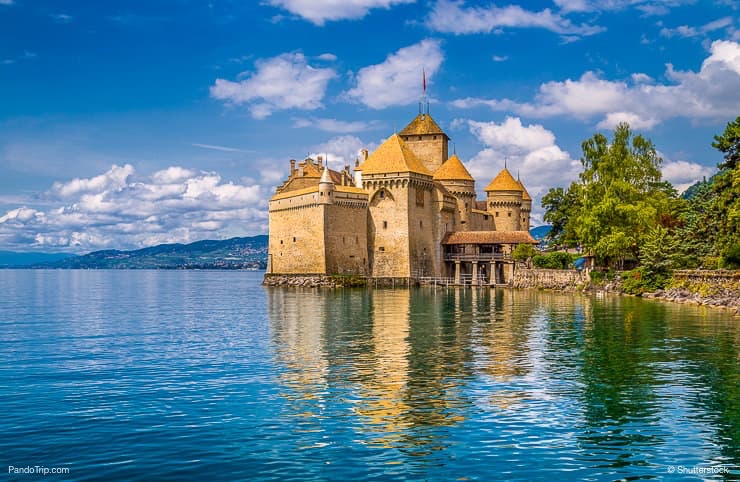 Chateau de Chillon at Lake Geneva, Switzerland