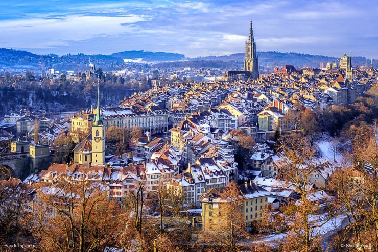 Old Town of Bern in winter