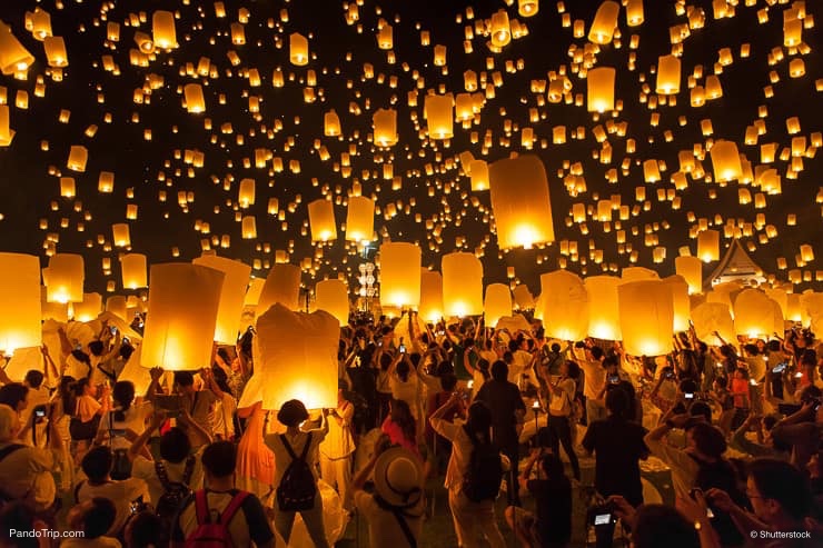Lantern Festivals, Chiang Mai, Thailand