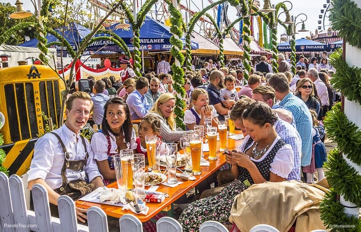 People at Oktoberfest in Munich