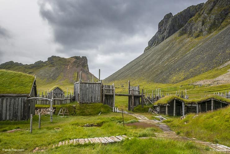 Viking village film set in Stokksnes Peninsula