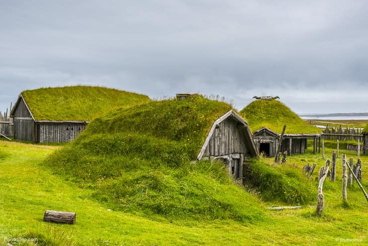 Viking village film set near Vestrahorn, Iceland