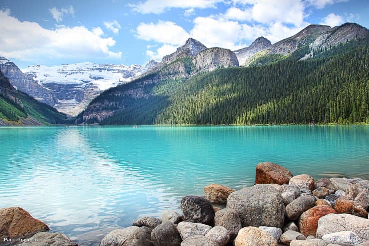 Lake Louise in Banff National Park in the Rocky Mountains of Alberta, Canada