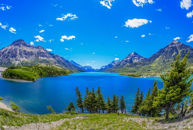 The view of Upper Waterton Lake, Canada
