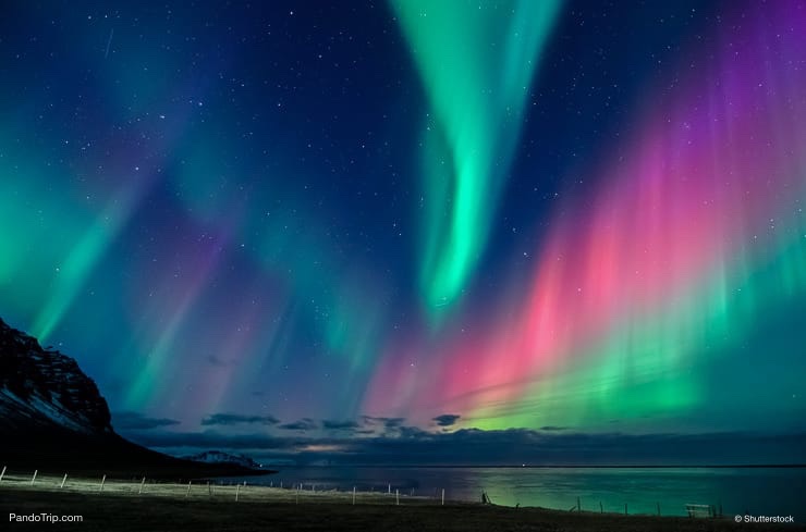 Colorful Northern Lights in Iceland