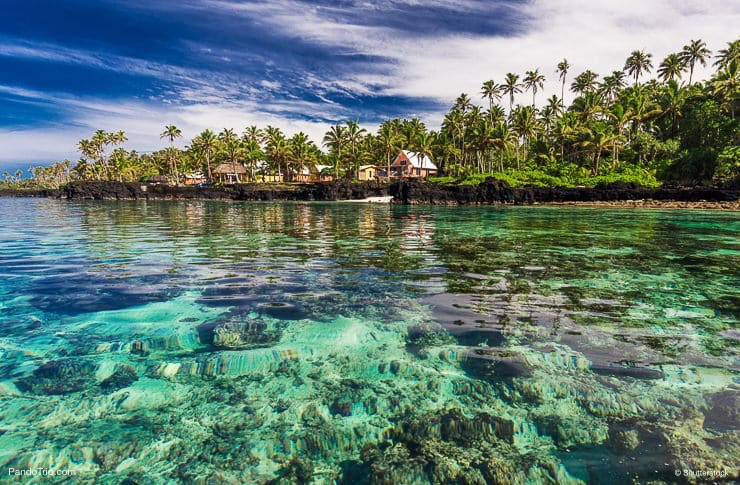 Coral reef lagoon, south side of Upolu Island, Samoa