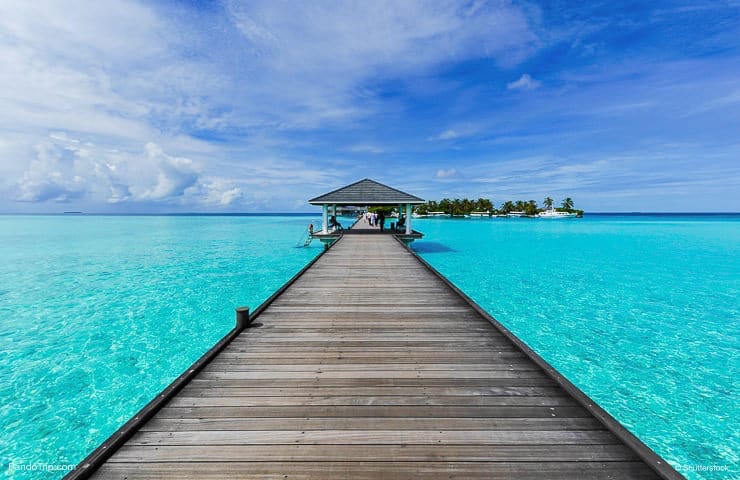 Path to Paradise. Bora Bora, French Polynesia, Pacific Ocean