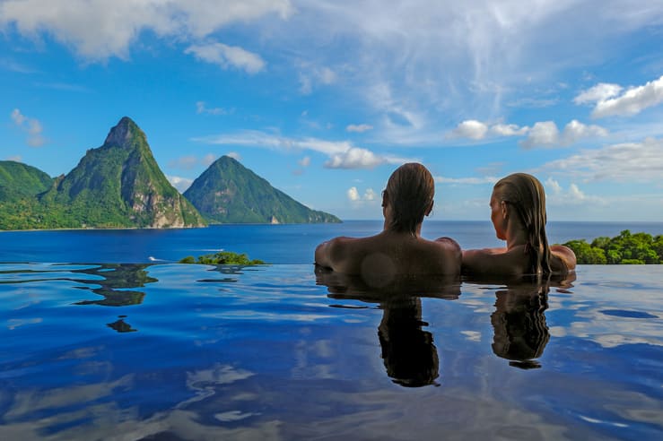 A poll with a view. Jade Mountain, St Lucia