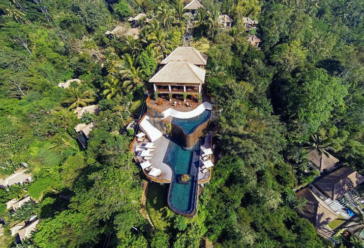 Aerial view of the pool at Ubud Hanging Gardens, Bali, Indonesia4