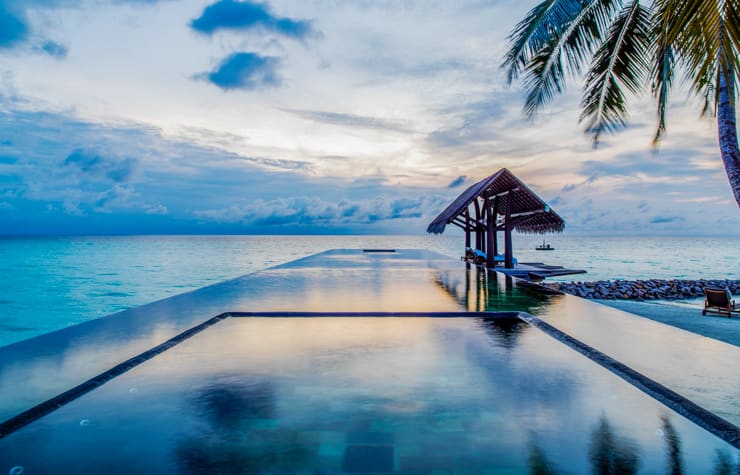 Amazing pool at the One & Only Reethi Rah resort in the Maldives
