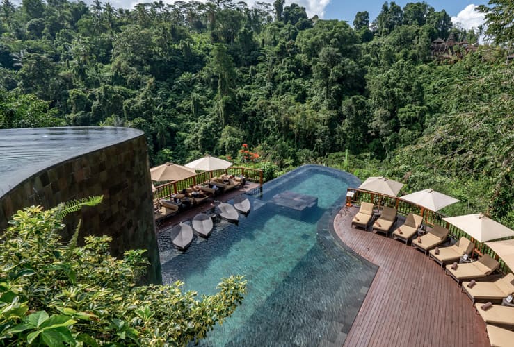Infinity pool at Ubud Hanging Gardens, Bali, Indonesia