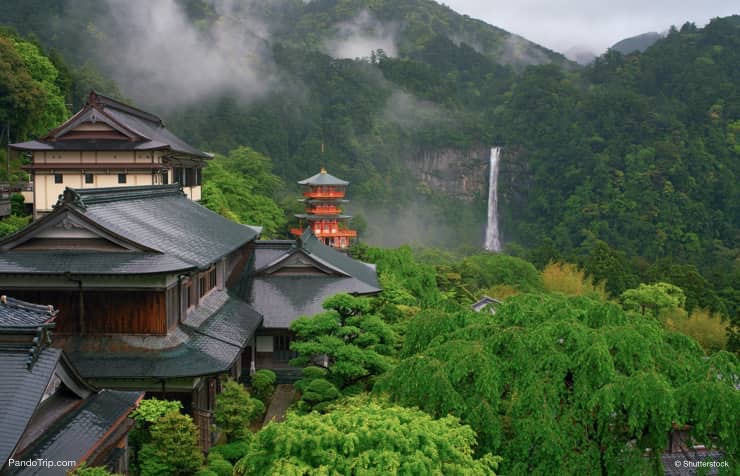 Nachi Taisha Shrine, Seigantoji Pagoda and Nachi Waterfall in Japan