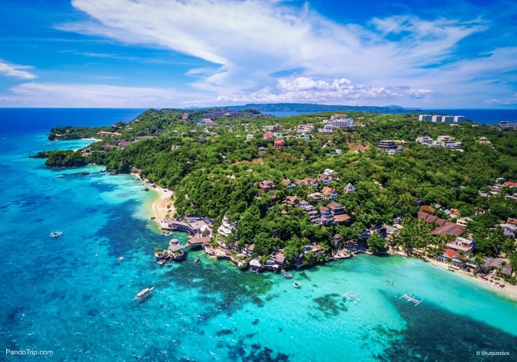 Aerial view of Boracay Island, Philippines