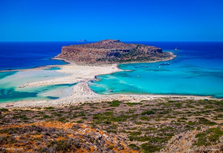 Balos lagoon (Balos beach) near Chania Town, Crete island, Greece