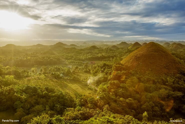 Famous Chocolate Hills in Bohol, Philippines