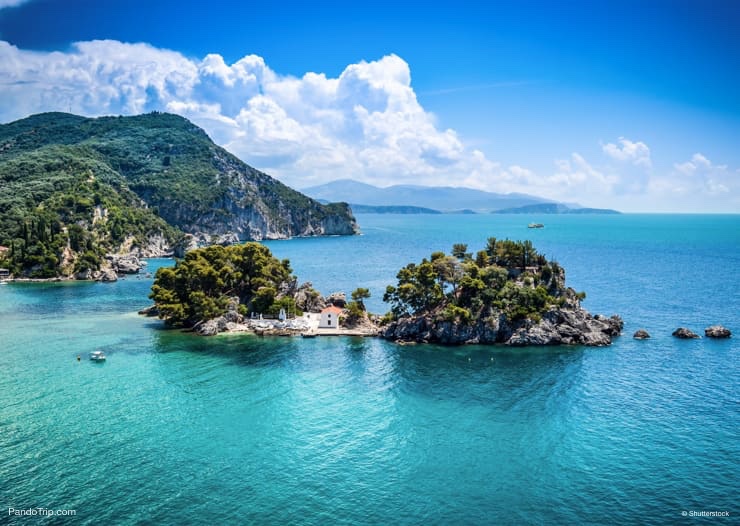 The island of Panagia off the coast of Parga, Greece