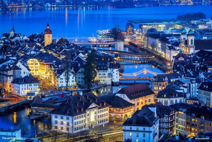 Lucerne during Christmas in Switzerland