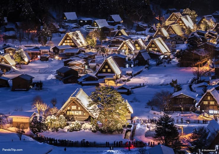 Shirakawa-go Winter Light-Up in Japan