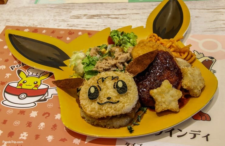 The Evui meal set in Pokemon cafe