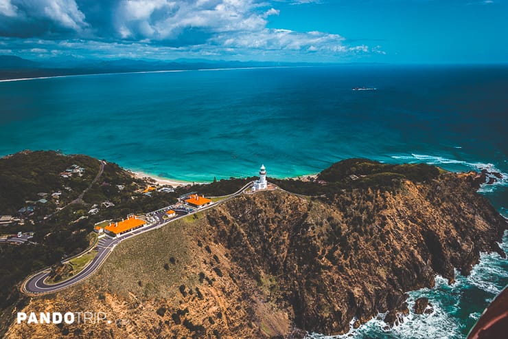 Aerial view of Cape Byron Lighthouse