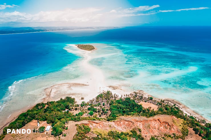 Aerial view of Nosy Iranja, Madagascar