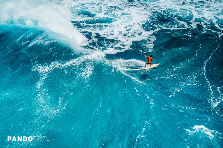 Surfing on Oahu, Hawaii