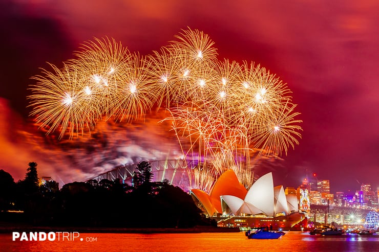 New Year's Fireworks at Sydney Opera House