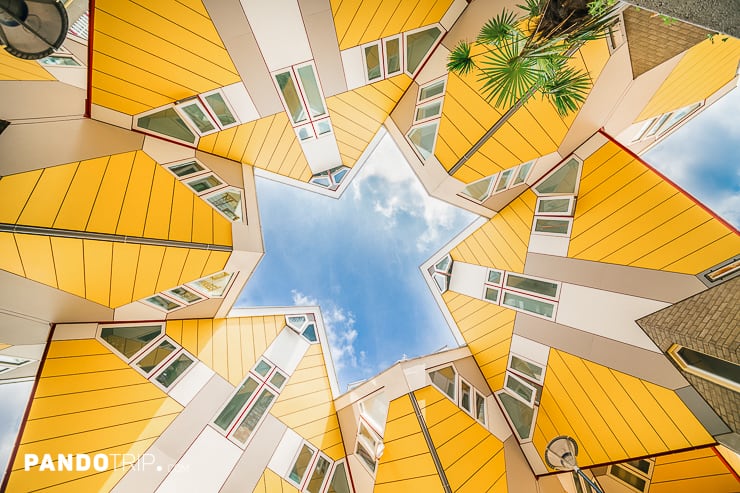 Star shape of Cube Houses, Rotterdam, Netherlands