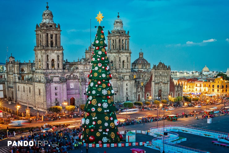 Zocalo Christmas Tree in Mexico