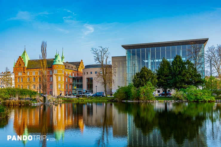 Buildings of Malmo City Library in Sweden