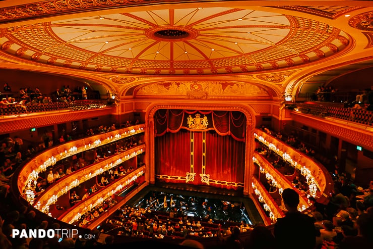 Concert hall of the Royal Opera House, London