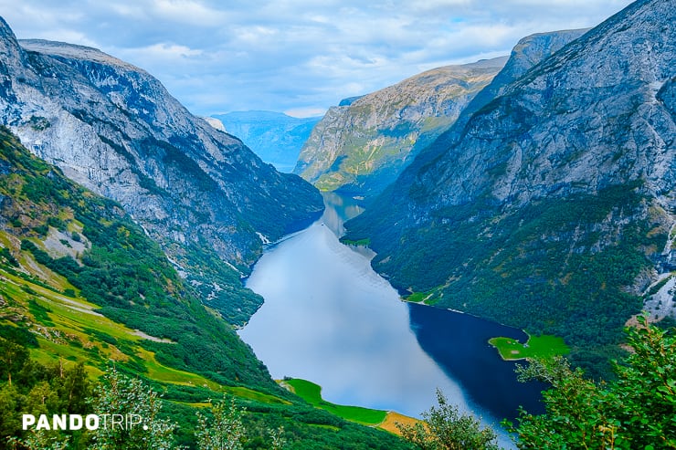 Naeroyfjord is a branch of the large Sognefjord
