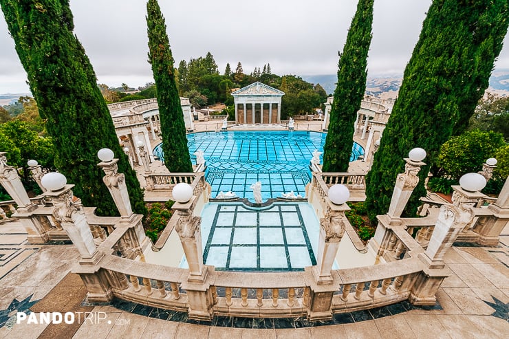Neptune Pool with Roman Temple in Hearst Castle