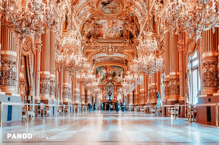 The Grand foyer hall of Palais Garnier