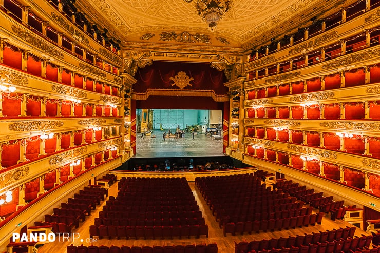 The main concert hall of La Scala