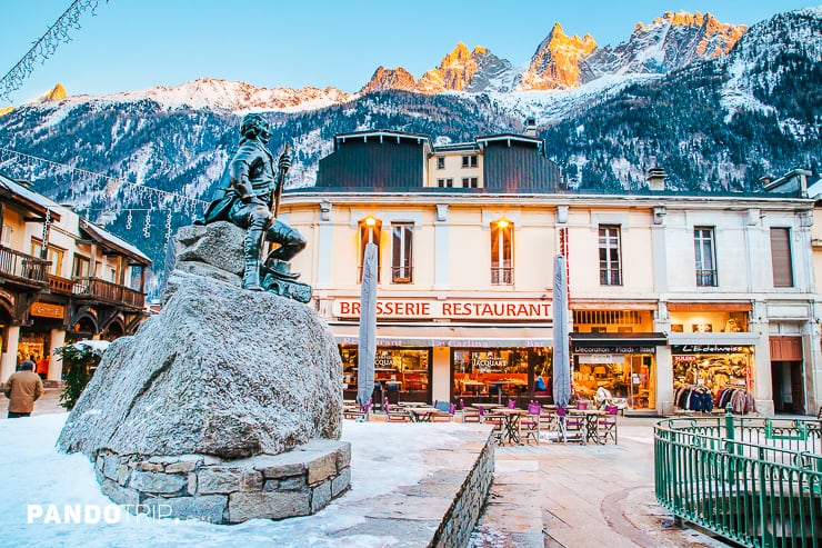 France Dr Gabriel Paccard statue in Chamonix
