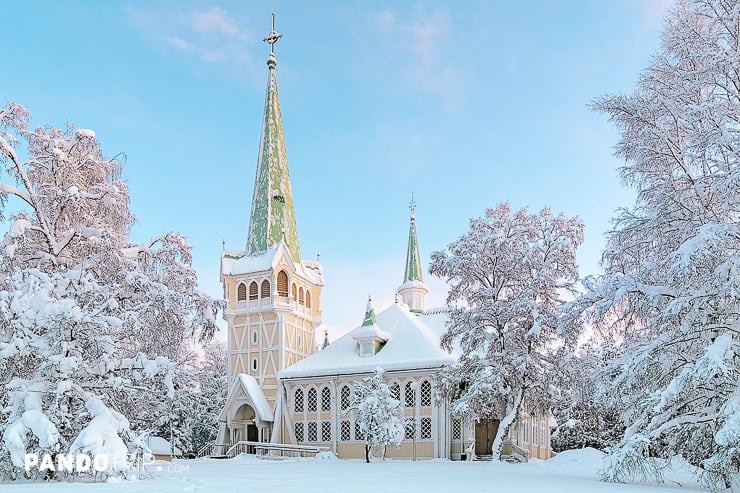 Jokkmokk New Church in winter