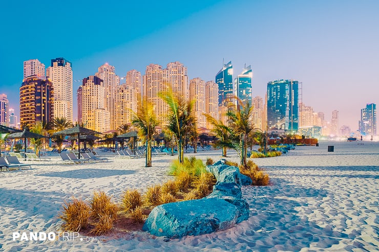 Dubai Marina and Jumeirah beach