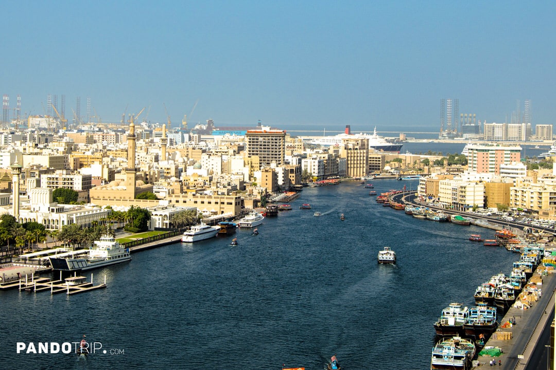 Panoramic view of Dubai Creek